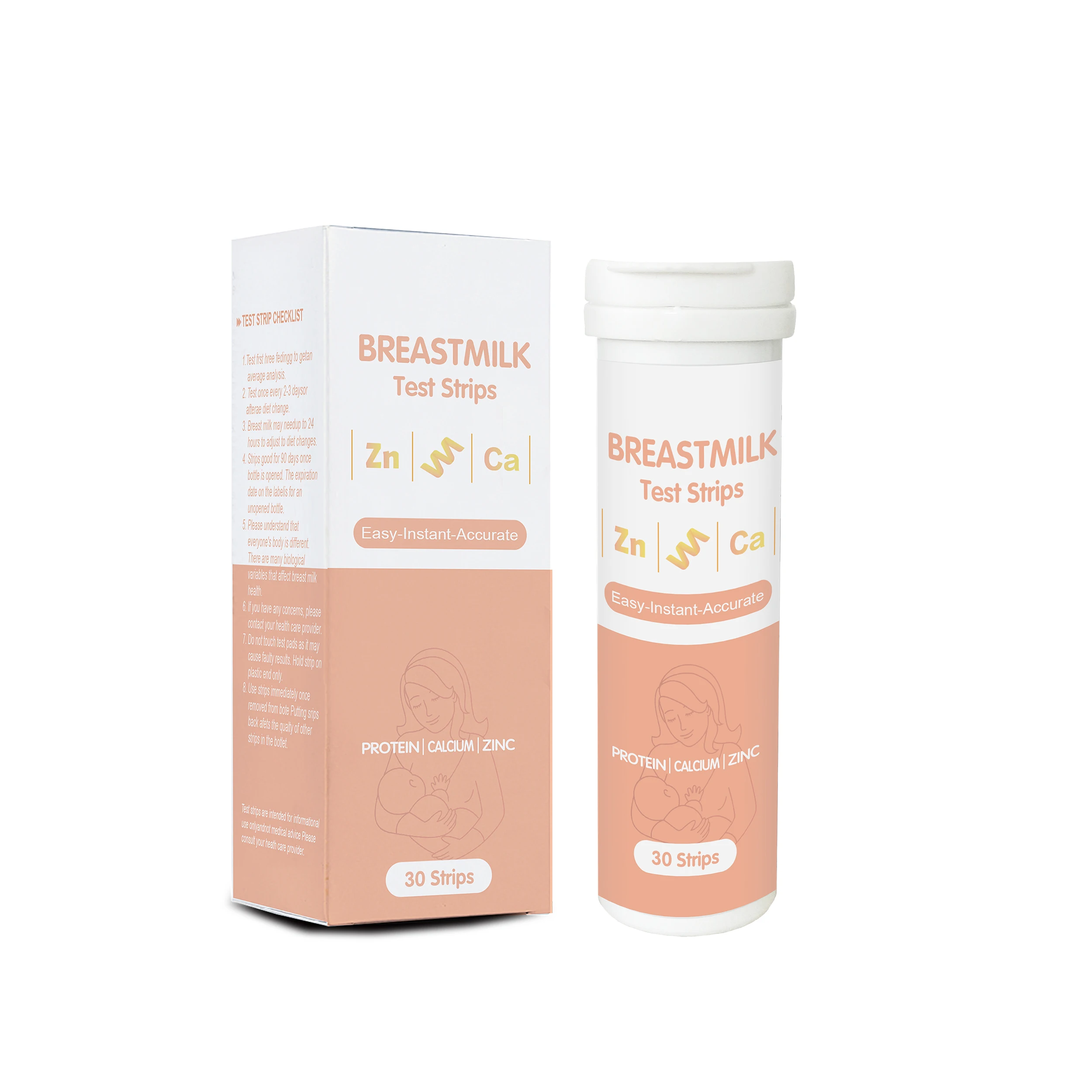 Breastmilk Test Strips Protein Zinc CalciumTest Strips for Breastfeeding Moms