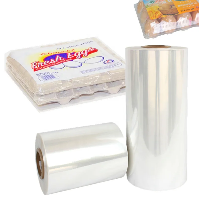 Food Grade Clear 15 micron  pof film heat shrink for eggs packaging