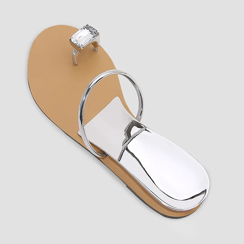 Wholesale Diamond Comfortable Slip On Slipper Women Casual Beach Flip Flop Sandals