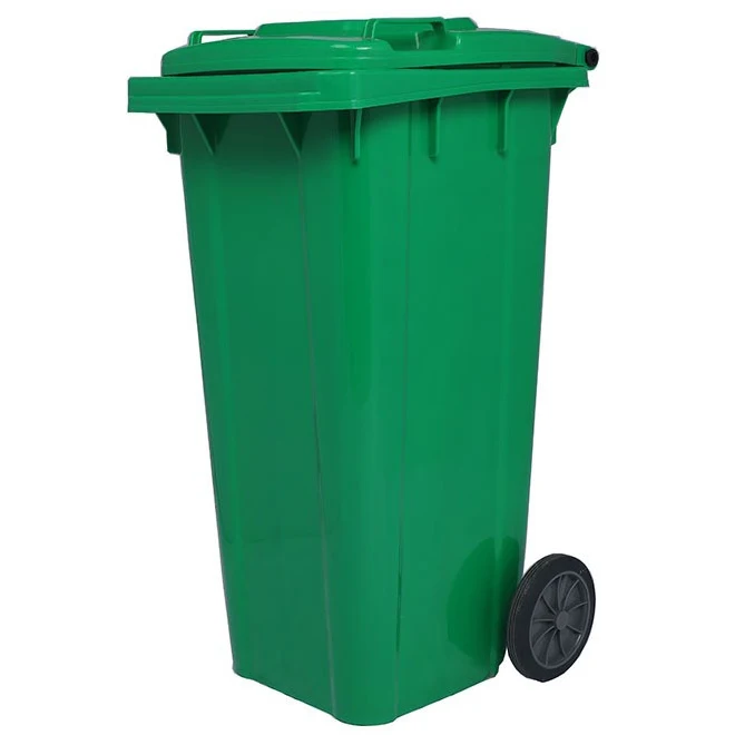 120 Liters Outdoor Garden Street Large Plastic Dustbin Trash Bin Wheeled Garbage Can Storage Waste Bins With Lid