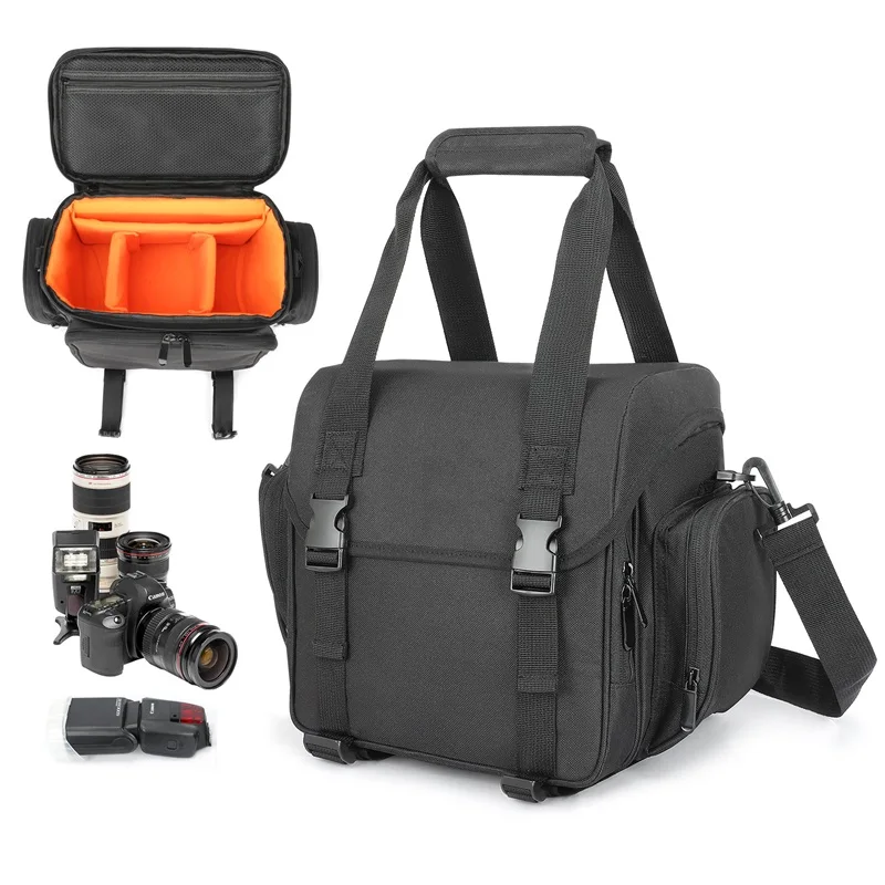 Custom Waterproof Camera Case Camera Camera Sling Bag With Tripod Holder For photographers-Black