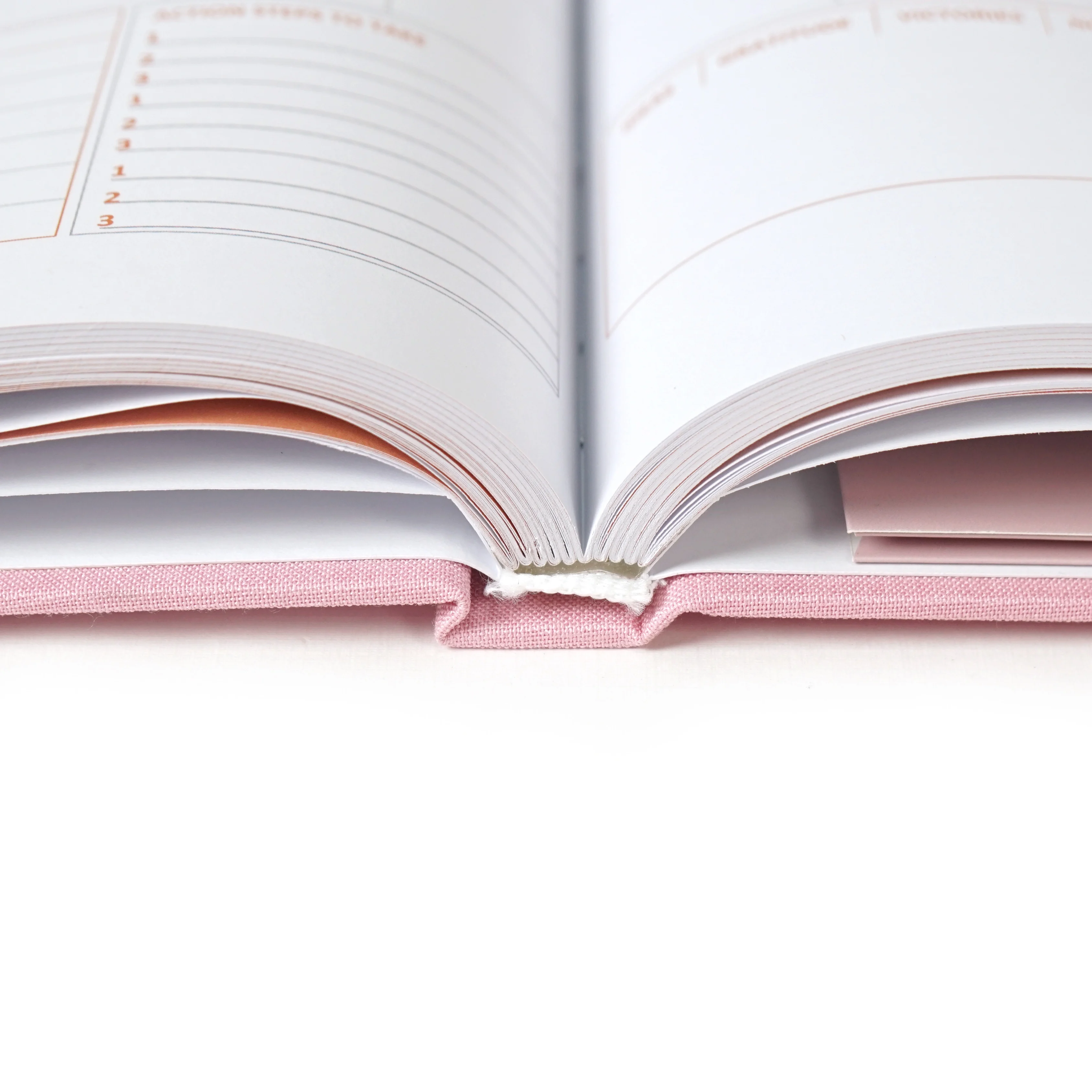 2025 Custom Printing Daily Monthly Dream Planner Goal Motivational Journal Wellness Mindfulness Self Care Linen Diary Notebook