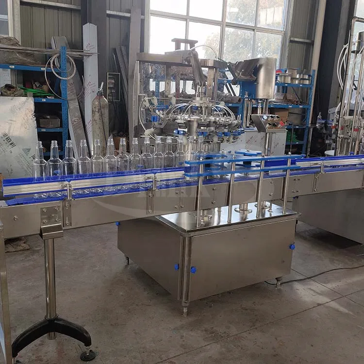 Automatic Small Scale Aluminum Cover Glass Bottle Washing And Filling Capping Wine Machine