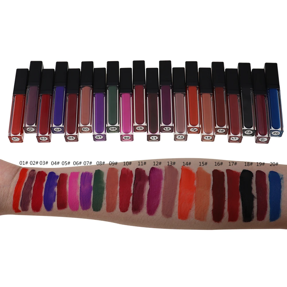Wholesale High Quality Matte Lipgloss 5g Liquid Makeup Private Label ODM Waterproof Long-Lasting Lip Gloss Stick Your Own Brand