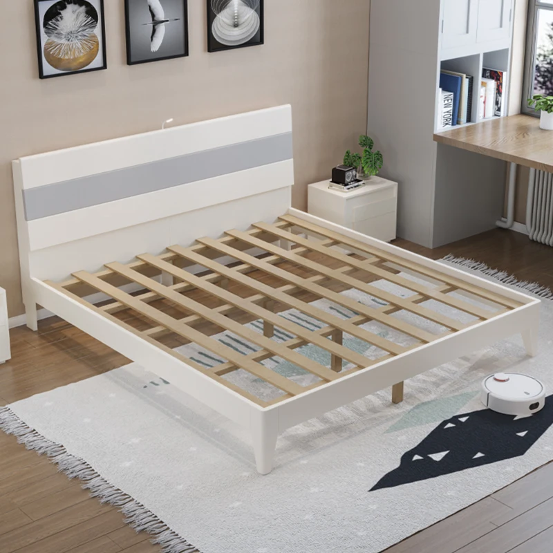 Wholesale Factory Price Wooden Furniture Bed Designs Double Solid Wood Beds