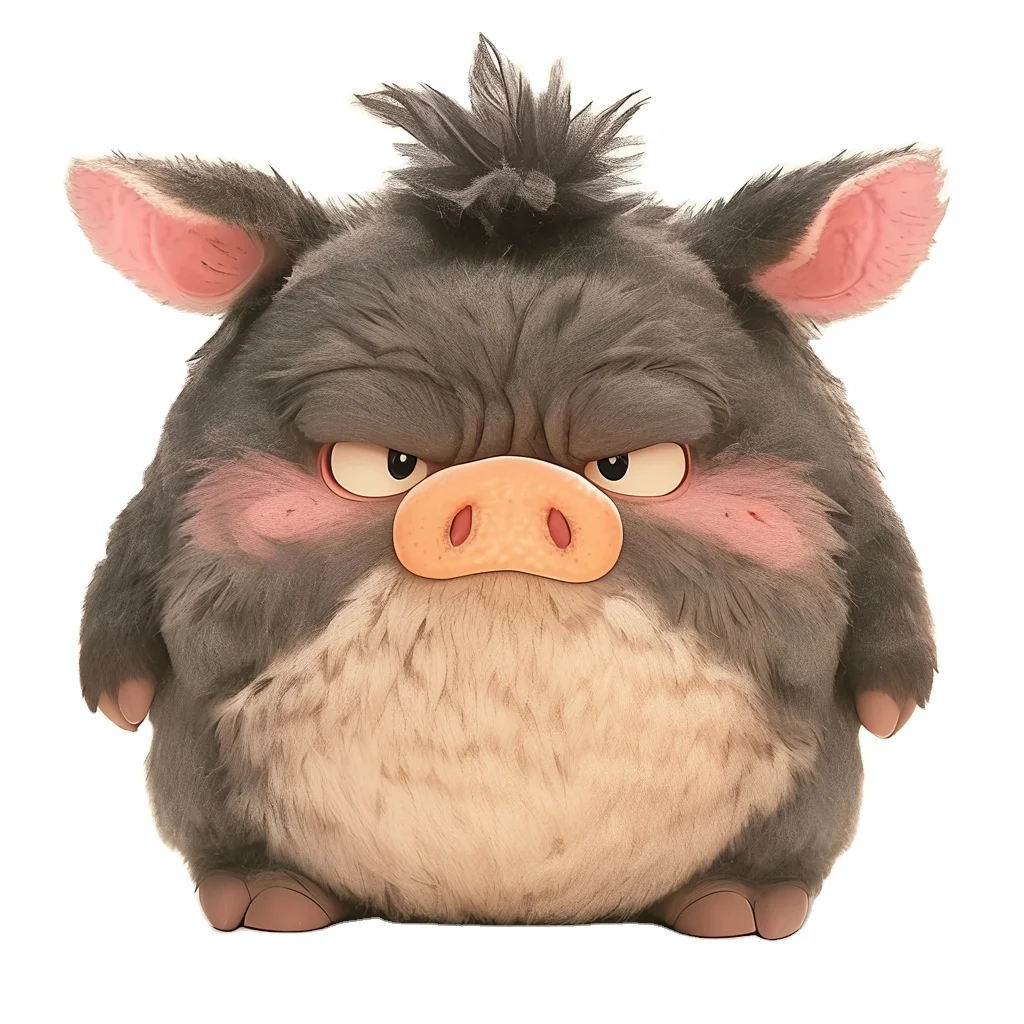 New Design Custom Hot Selling  Cartoon Pig Plush Toys Cute Plush Wild Boar Toy Soft Anime Stuffed Animal Toys