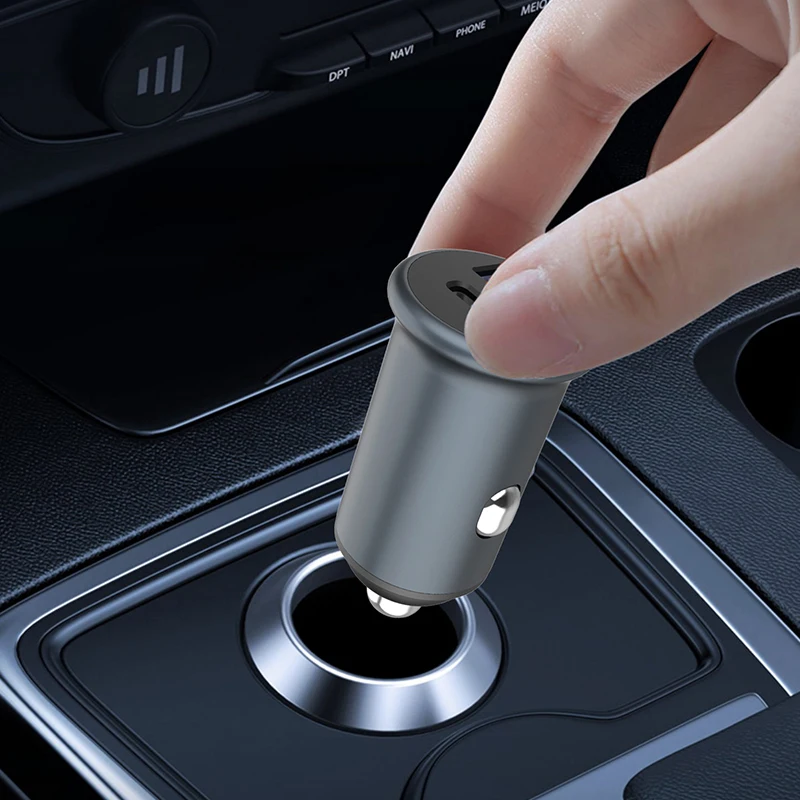 OEM mini dual usb car charger adapter qc3.0 portable ev mobile fast charging 20w 36w 38w 48w type c PD