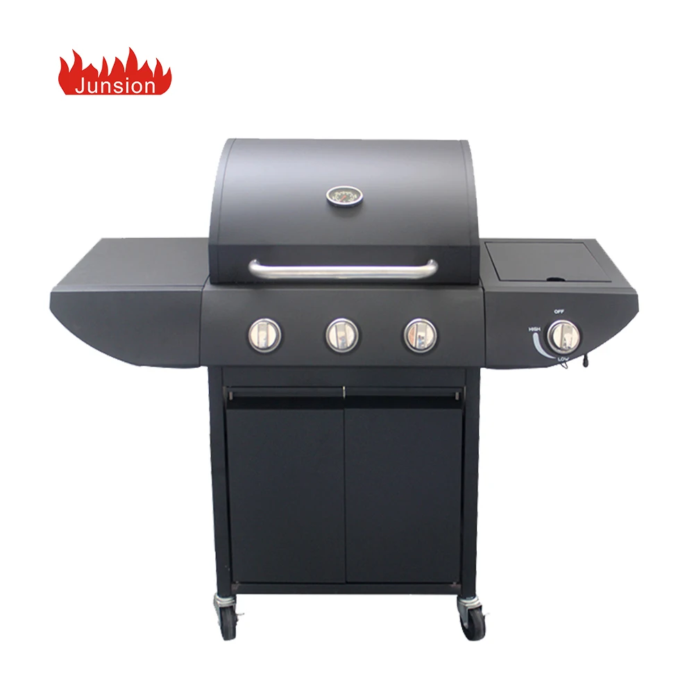 
China Made Outdoor Stainless Steel Gas BBQ Grill 3 Main Burners Grill 