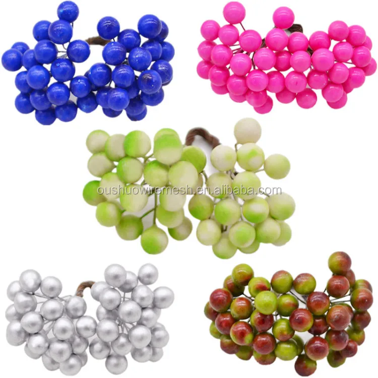 Florist supplies artificial berry stamen flower diy products for hat crafts