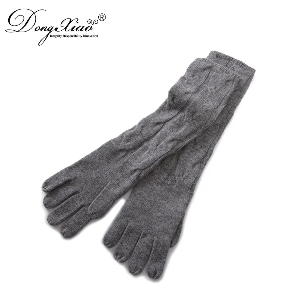 High Quality Ladies Arm Warmer Winter Cashmere Knitted Gloves Fancy for Outdoor Use