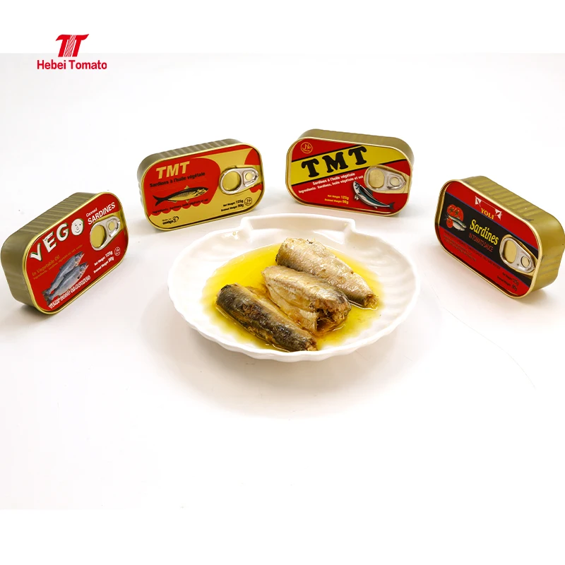 Hot Selling Wholesale Canned Fish Canned Sardines in Vegetable Oil 125g 155g 425g