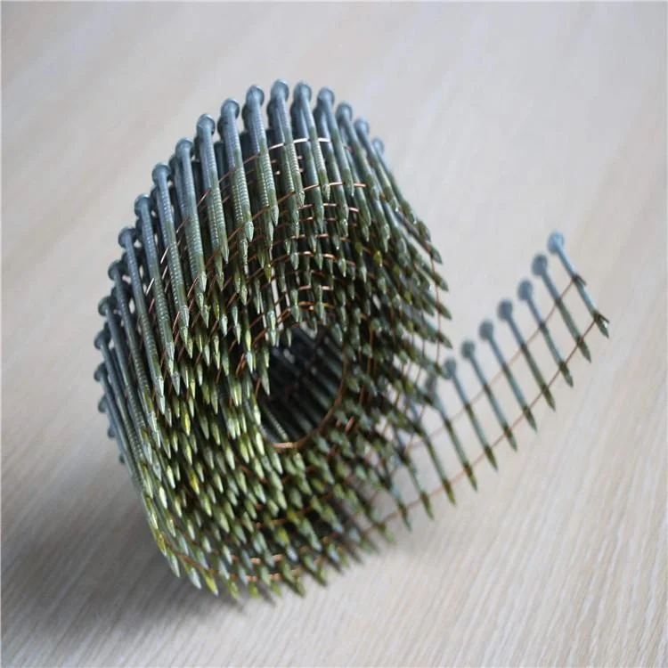
15 degree wire weld wooden pallet coil nail / High Quality Wire Coil Nails for Fence Building 