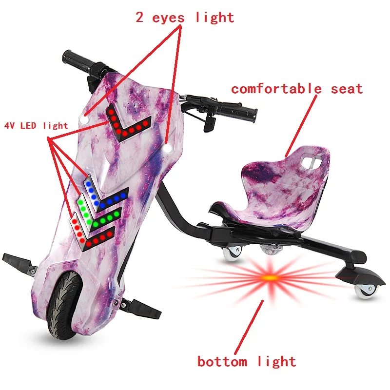 Factory Wholesale Electric Drifting 3 Wheels Scooter Drift Trike Scooter Kids Kick Scooter