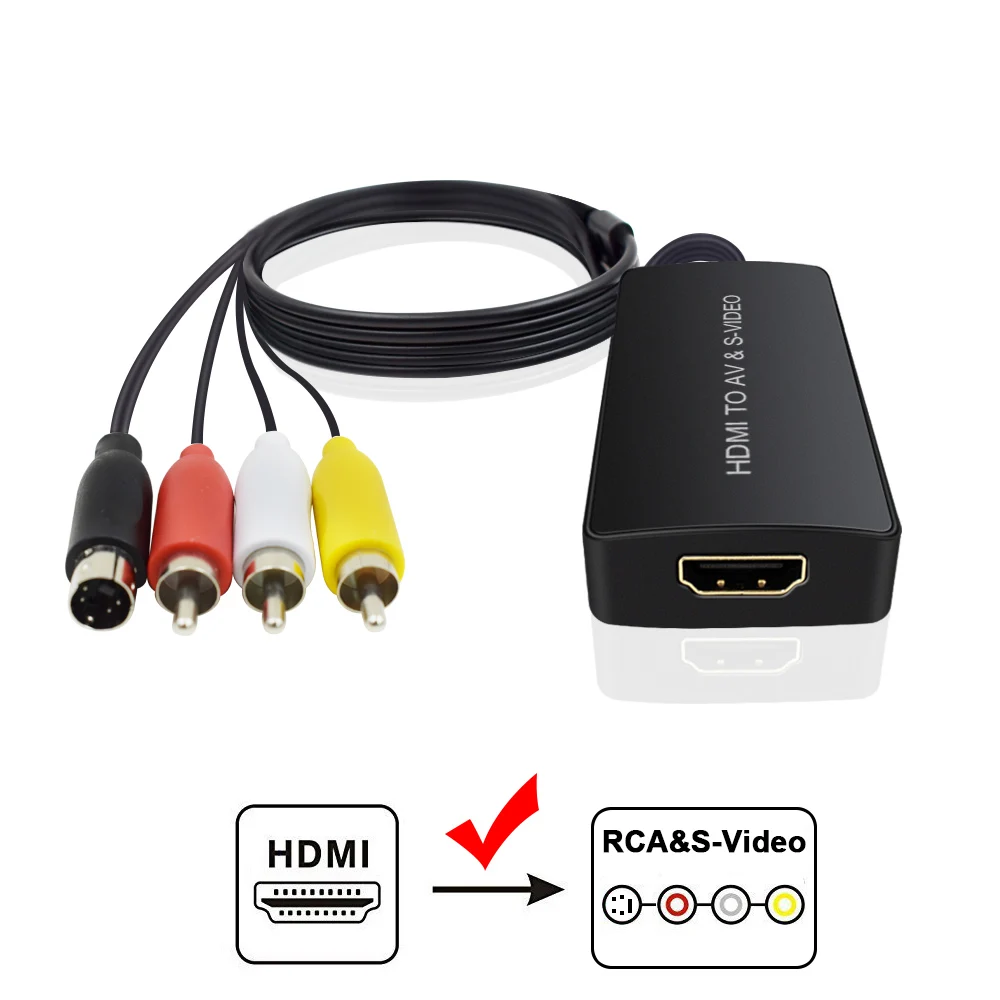 HDMI to AV Composite S-Video and audio Converter Adapter Cable