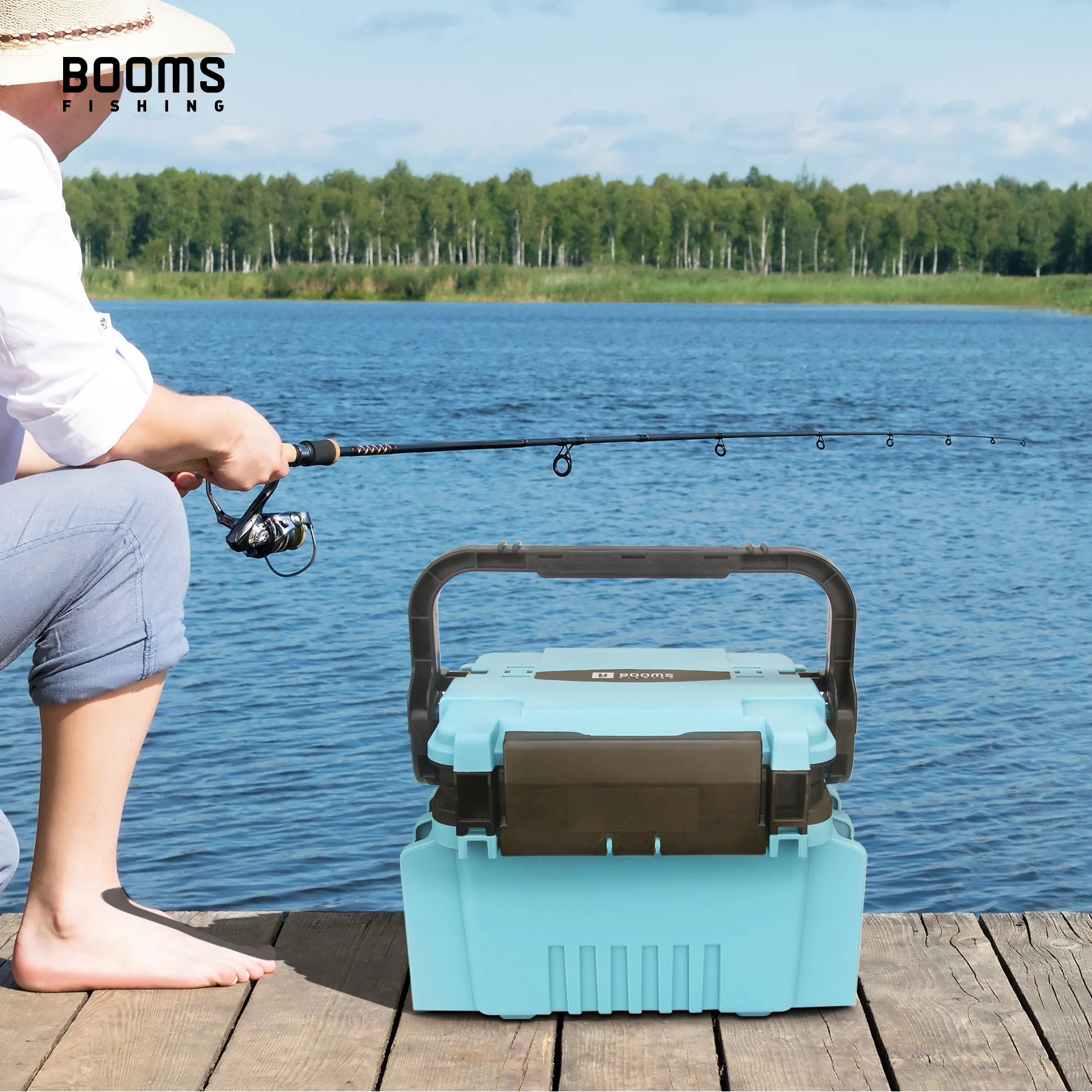 Fishing Tool Tackle Lures Storage Large Capacity Place Rod Holder Anti Slip Bottom Plastic Waterproof Case Seat Fishing Box