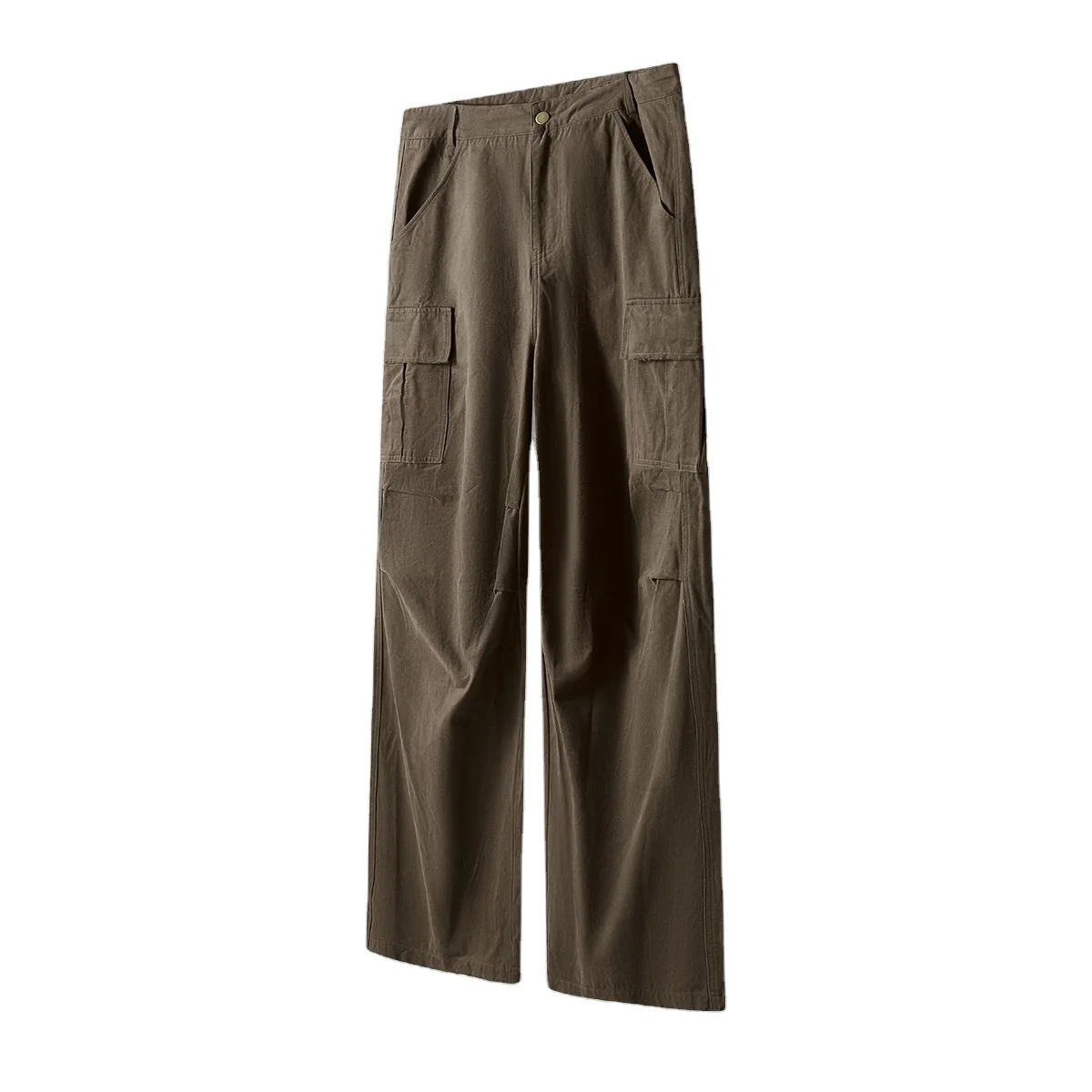 270G men multi pocket trousers Autumn Winter overalls women street style loose washed cargo pants