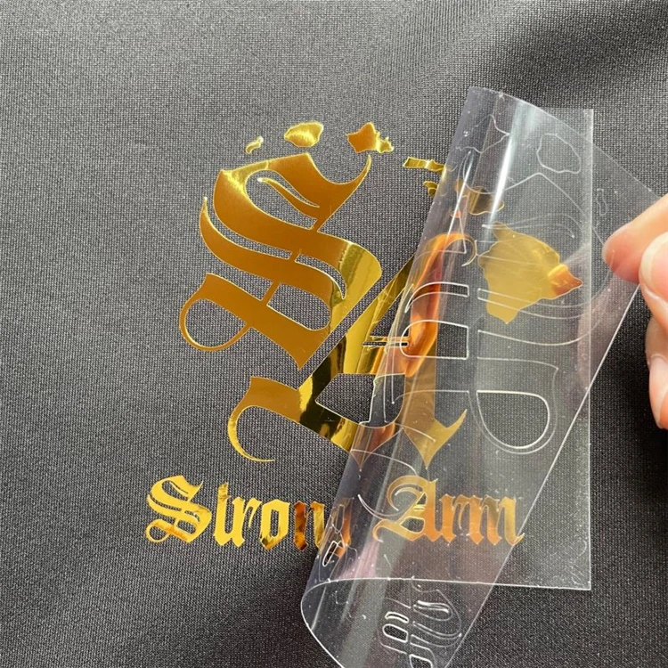 Custom Iron on Stickers Metallic Foil Tshirt Stickers
