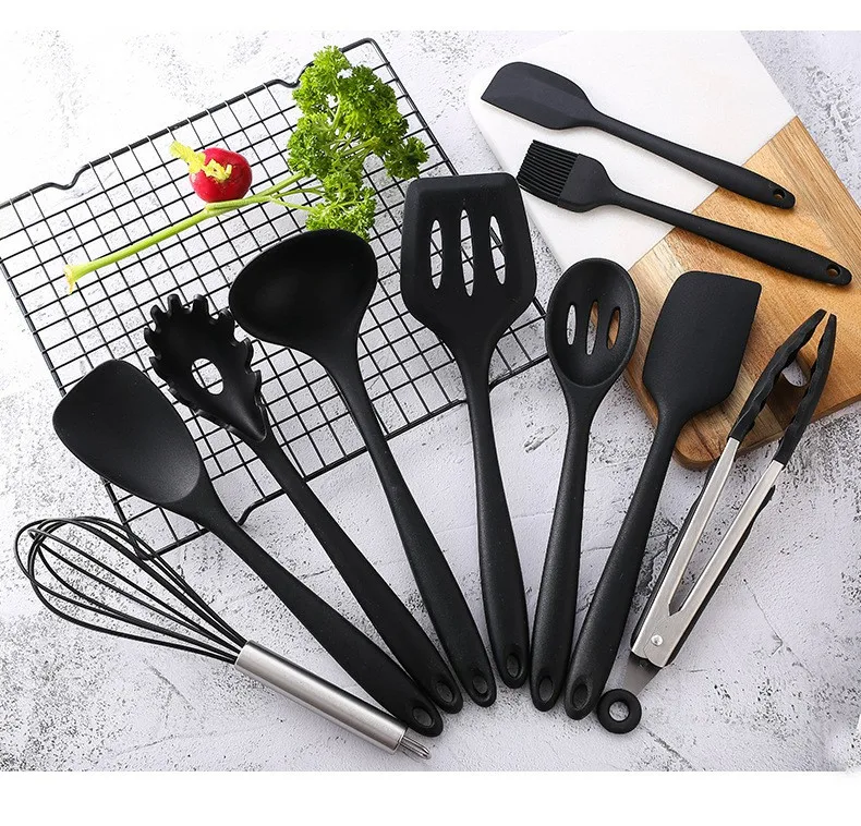 LMK030 Multifunctional Kitchen Tools 10 Pieces Kitchenware Silicone Kitchenware Set Kitchen Cooking Utensil Sets