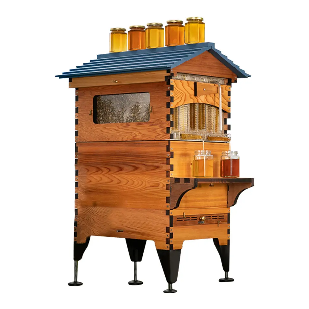 Hive for Bees Golden Palace Automatic Flows hive 2 Beehive 7pcs Super Box Free Flows Frame