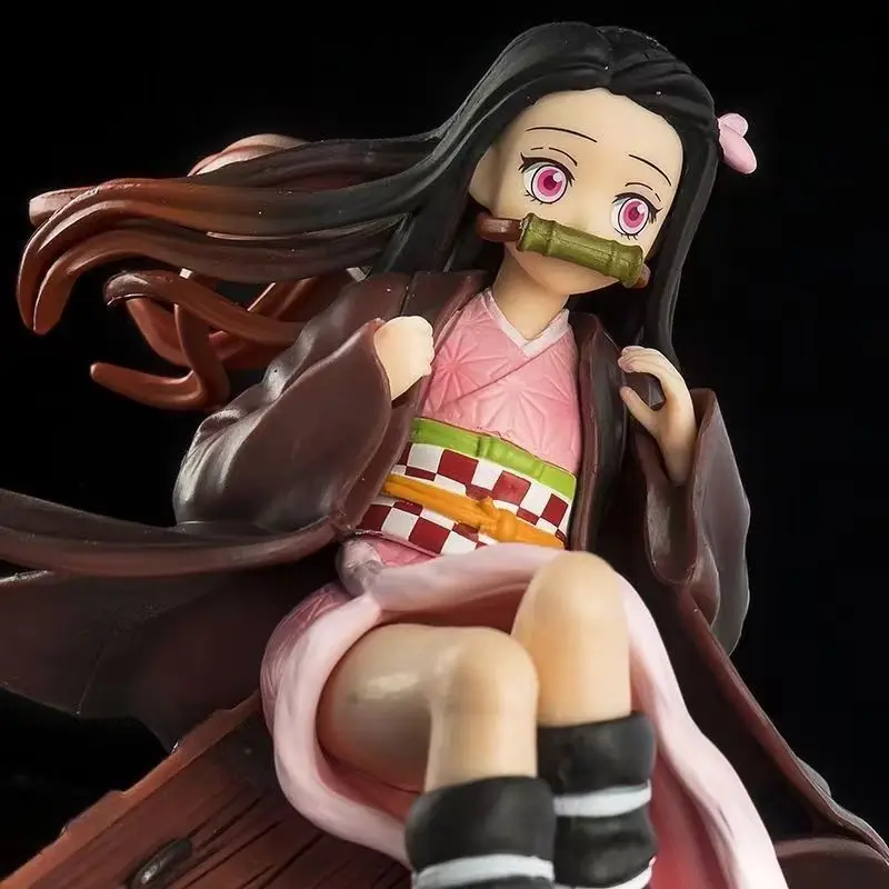 Japan Anime Demon Slayer Kimetsu No Yaiba Kamado Nezuko Pvc Action Figure Cute Nezuko Series Figurine Model Toy