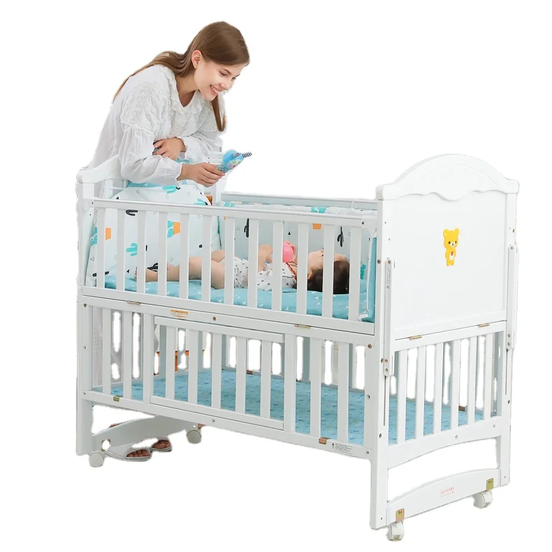 children articles baby bed wooden cribs new born baby furniture