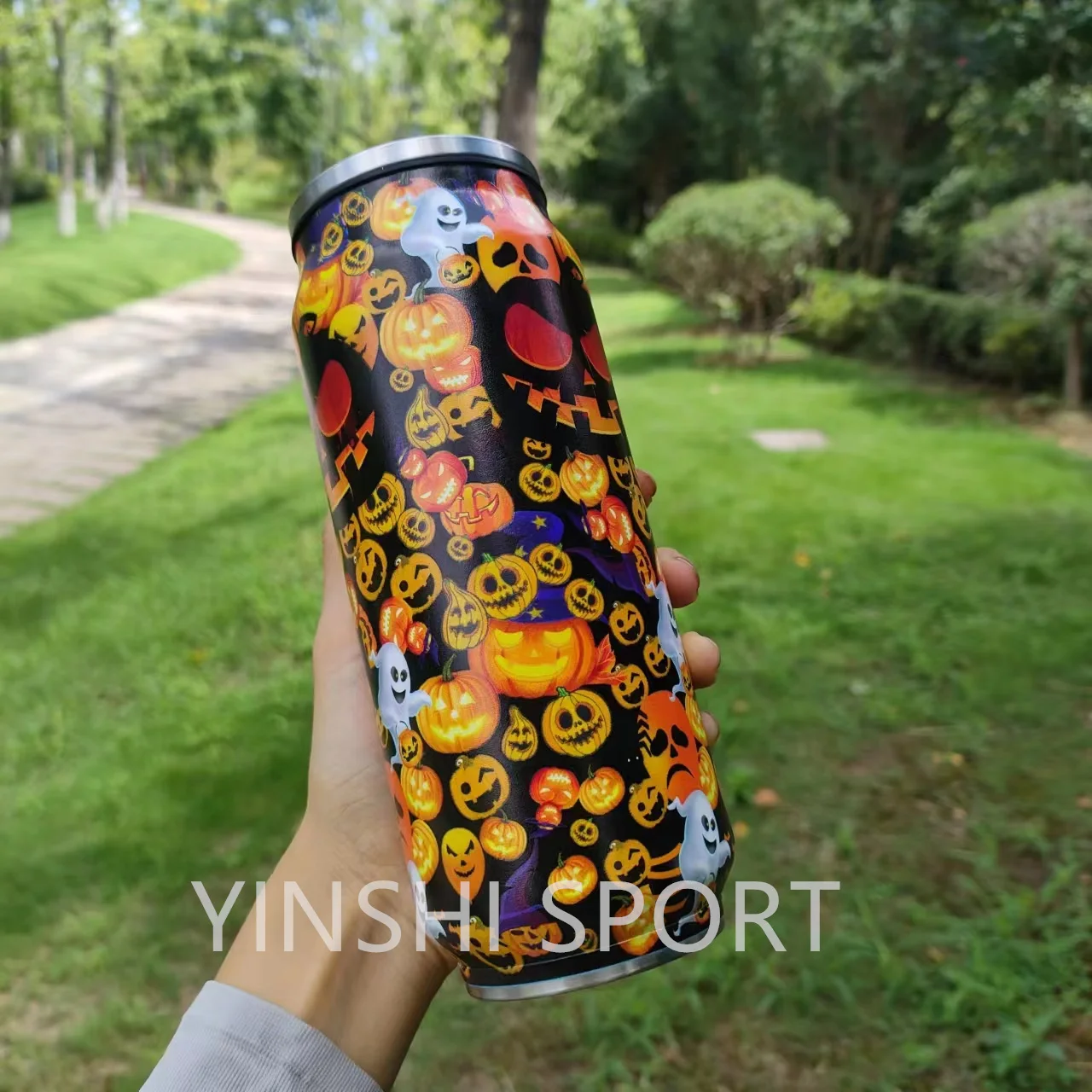 2024 New Style Halloween Pumpki Leopard Large Capacity Stainless Steel Insulation Tumbler 20Oz Mug Cups Without Handle Tay Merch