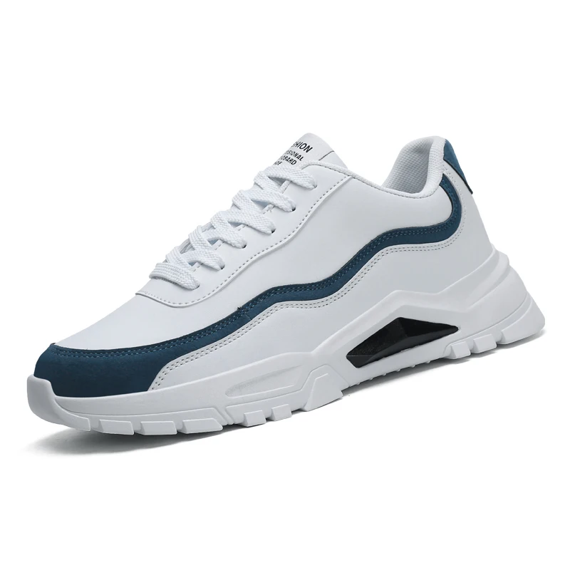 Простые Формальные прочные мужские спортивные кожаные кроссовки, мужская модная повседневная обувь, теннисные туфли для мужчин