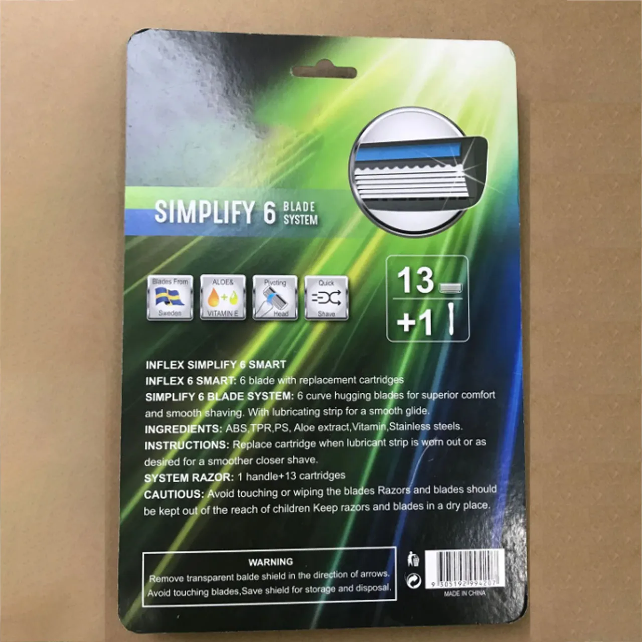 New Year Shaving 1+13 cartridges Good system razor