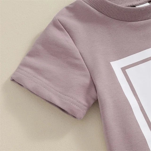 Pcs Private Label Mama Is My Bestie Letter Cotton Outfit Summer Newborn Infant Toddler Clothes Top Shorts Baby Boys Clothing Set