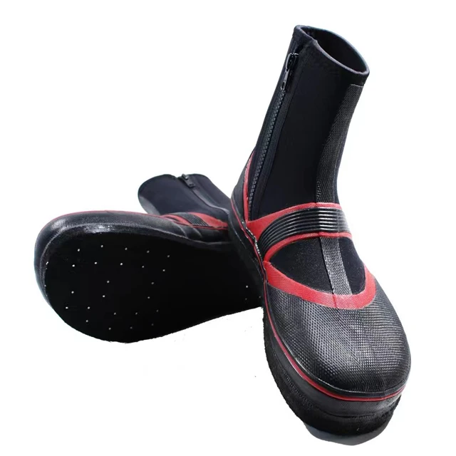 Felt soled neoprene thigh tube rock fishing rain shoes non slip waterproof sea fishing boots  rubber shoes Felt Sole Suit