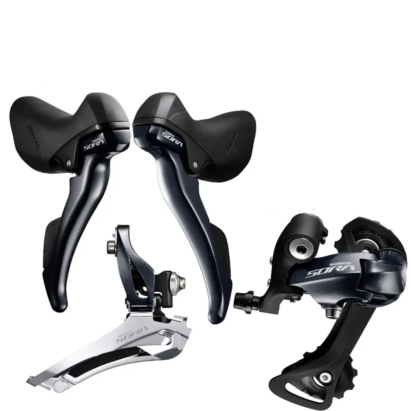 SHIMANO SORA R3000 2x9 скоростной групповой набор с рычажным паяным креплением Передний Задний переключатель-средняя/короткая клетка-дорога оригинал