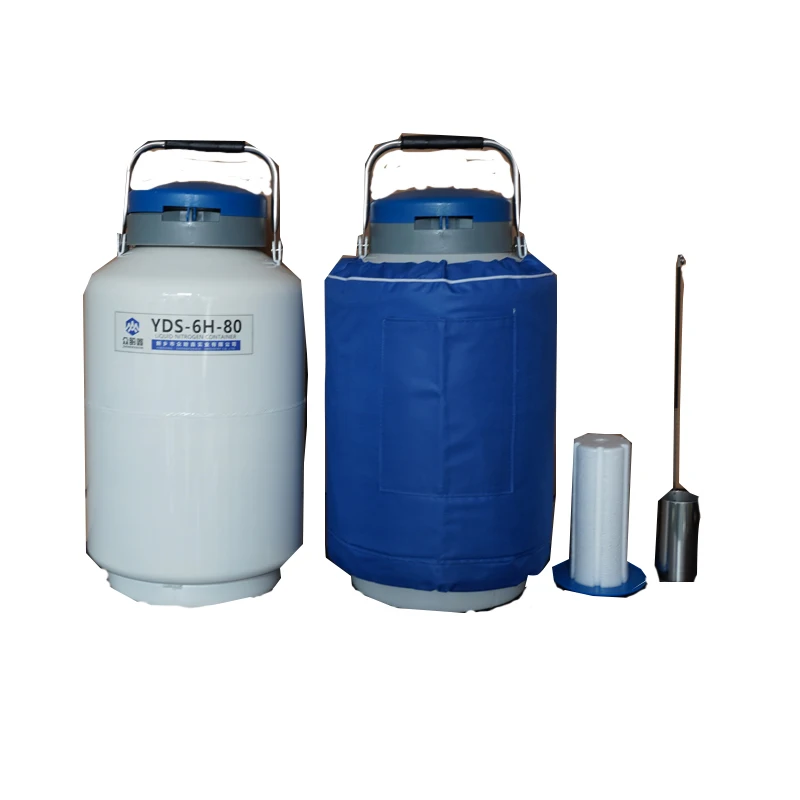 6 Liter YDS-H dry shipper Semen Artificial Insemination Liquid Nitrogen Container
