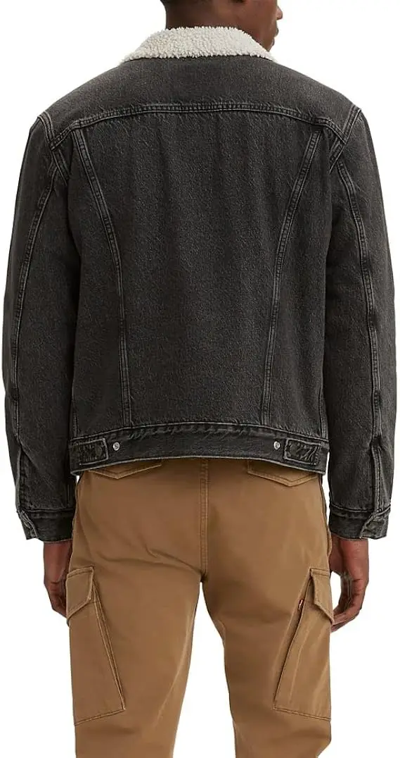 Z21L46- Men Denim Jackets Casual Solid Color Single Breasted Jeans Jacket Men Slim Fit Cotton Outwear Jackets