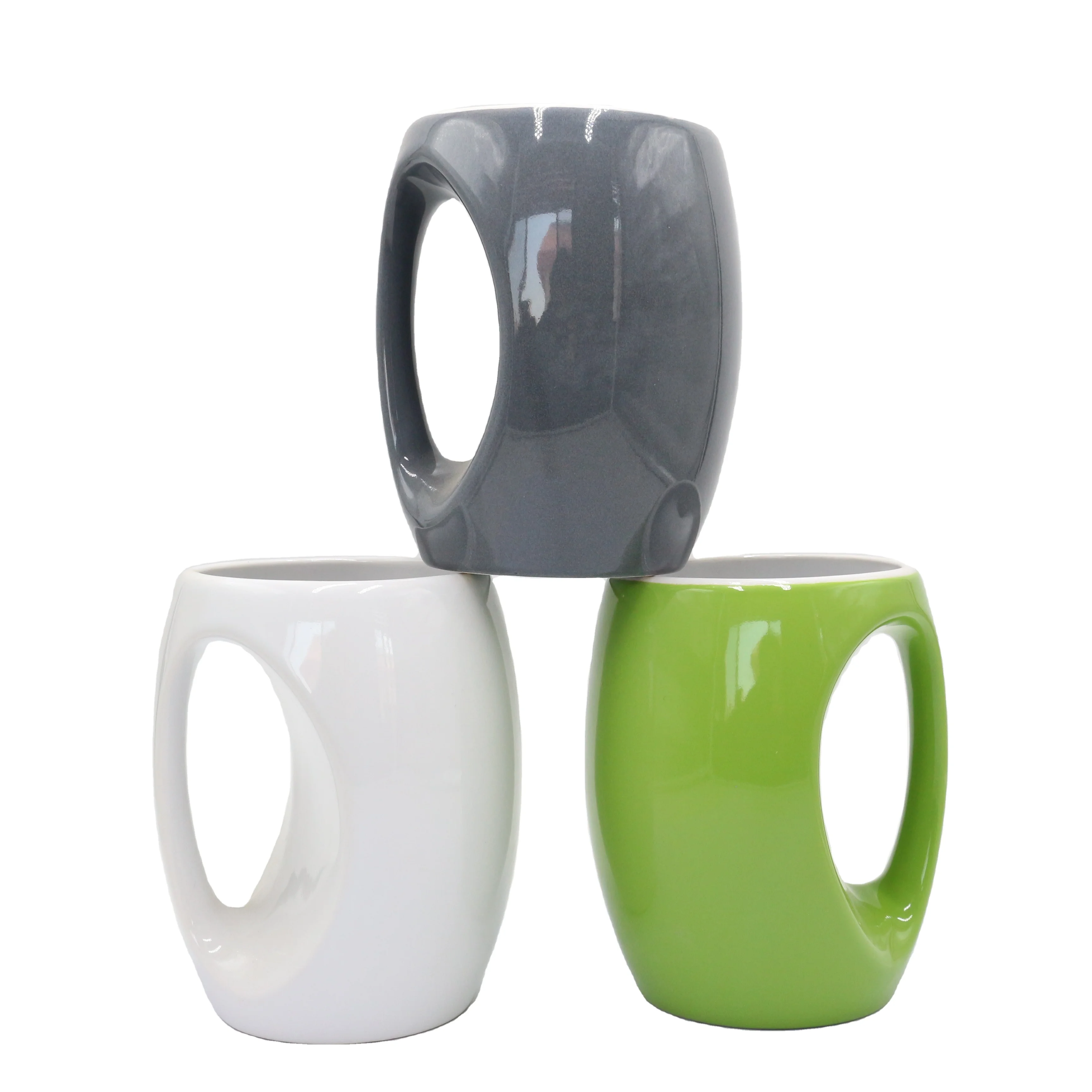 Customized American personalized stoneware mug supplier logo coffee pot belly beautiful ceramic mug