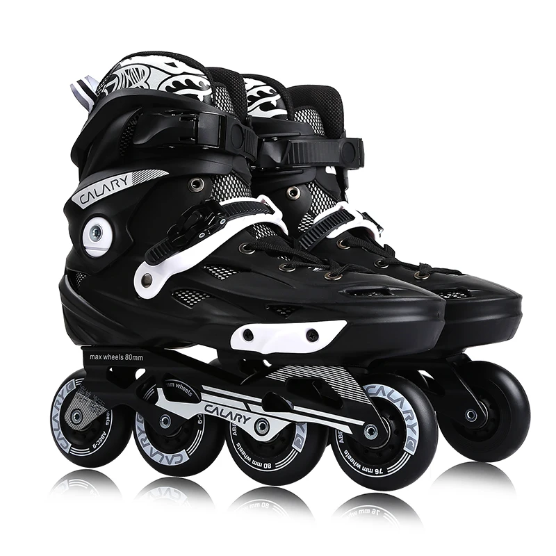 Freestyle 4 PU Wheels Size 36-43# Slalom Roller Skates ,inline Skates with CNC Aluminium Alloy Frame