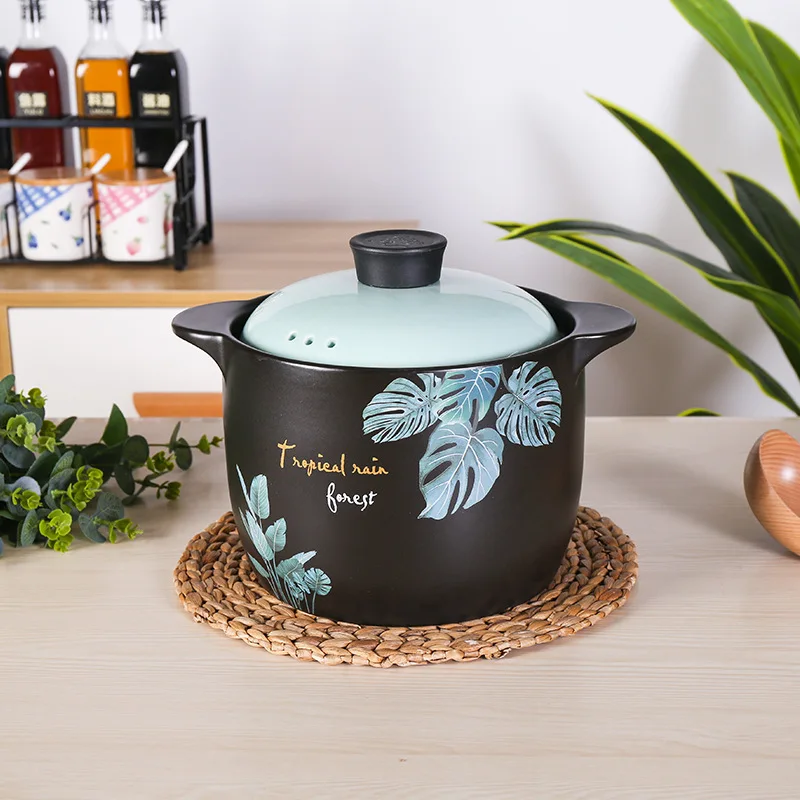 
Chaozhou blue flower big capacity soup porridge ceramic mini casserole pot kitchen accessories cooking pots set 