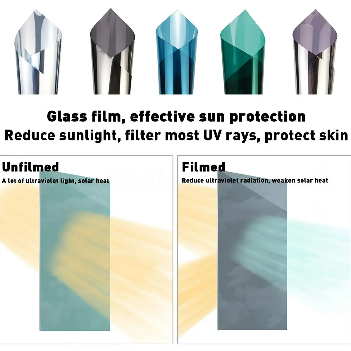 152cm*30m One way vision architectural mirror laminate polarized building solar window tint film