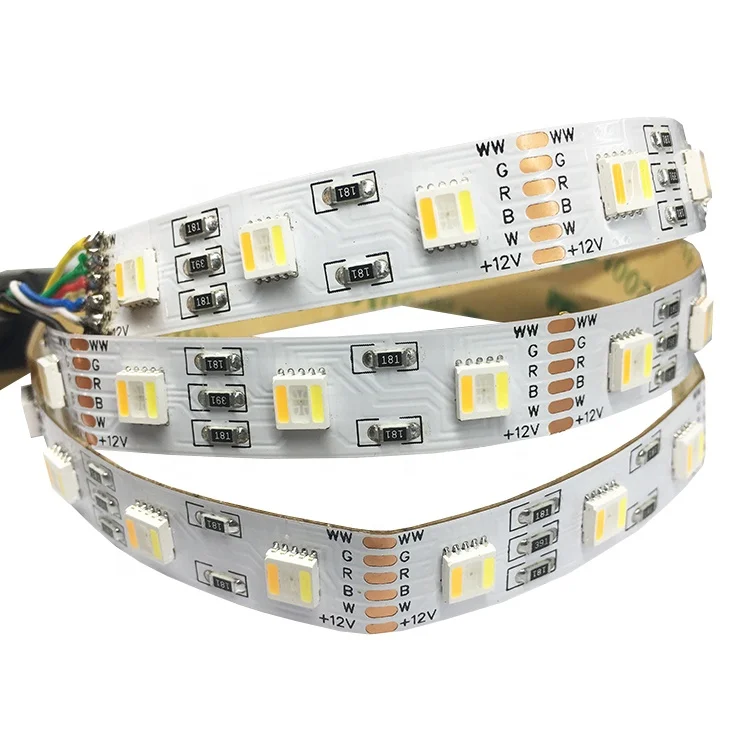  Светодиодная лента 5 в 1 120 led m 10 мм ширина 12 24 5050 rgbwww rgb