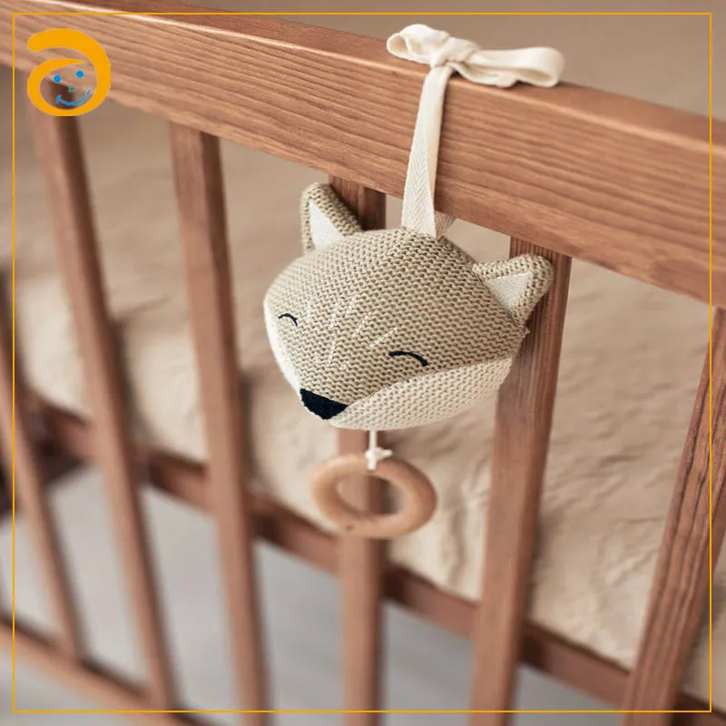 New Design Hanging Pendants Nursery Bedroom Fox Bear Music Box Tint Cribs Beds Bolster Decoration For Baby Kids Children Toy