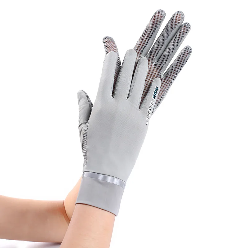 UV Resistant Gloves Women UV Protection Touchscreen Driving Cotton Riding Mittens Breathable Sunblock Full Finger Gloves