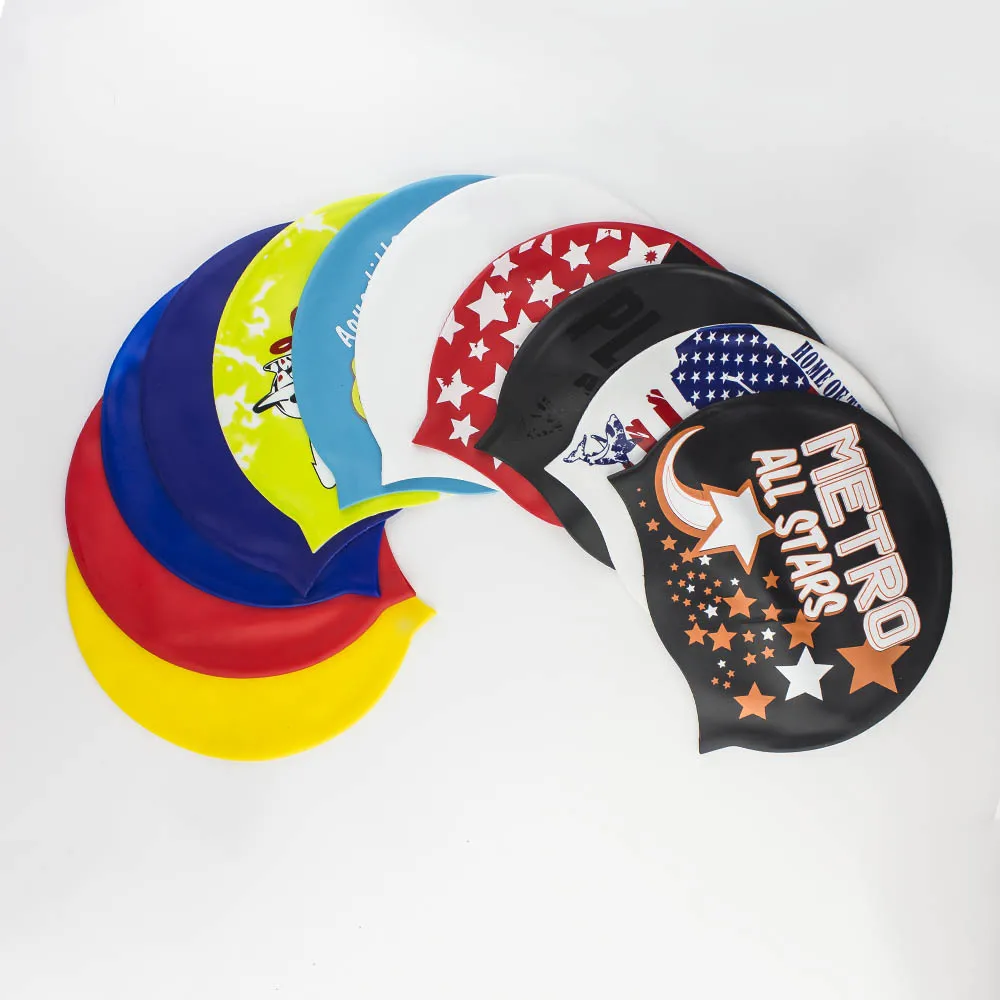 national flag swim caps,canada flag swim cap