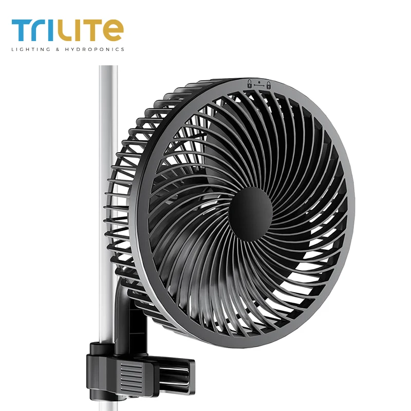 Hydroponic 6 Inch Oscillating mini Clip Fan for Grow kit inline fan EC fan
