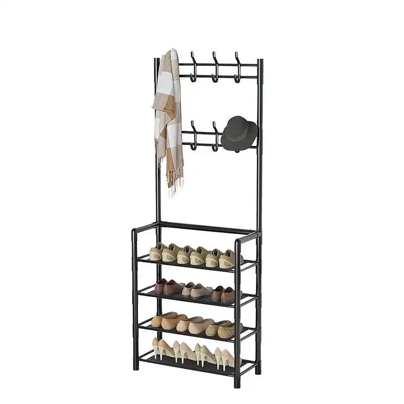 Multifunctional Portable Metal Coat Stand Rack Modern Design Floor-Standing Hanger for Home & Bedroom Living Room Rack