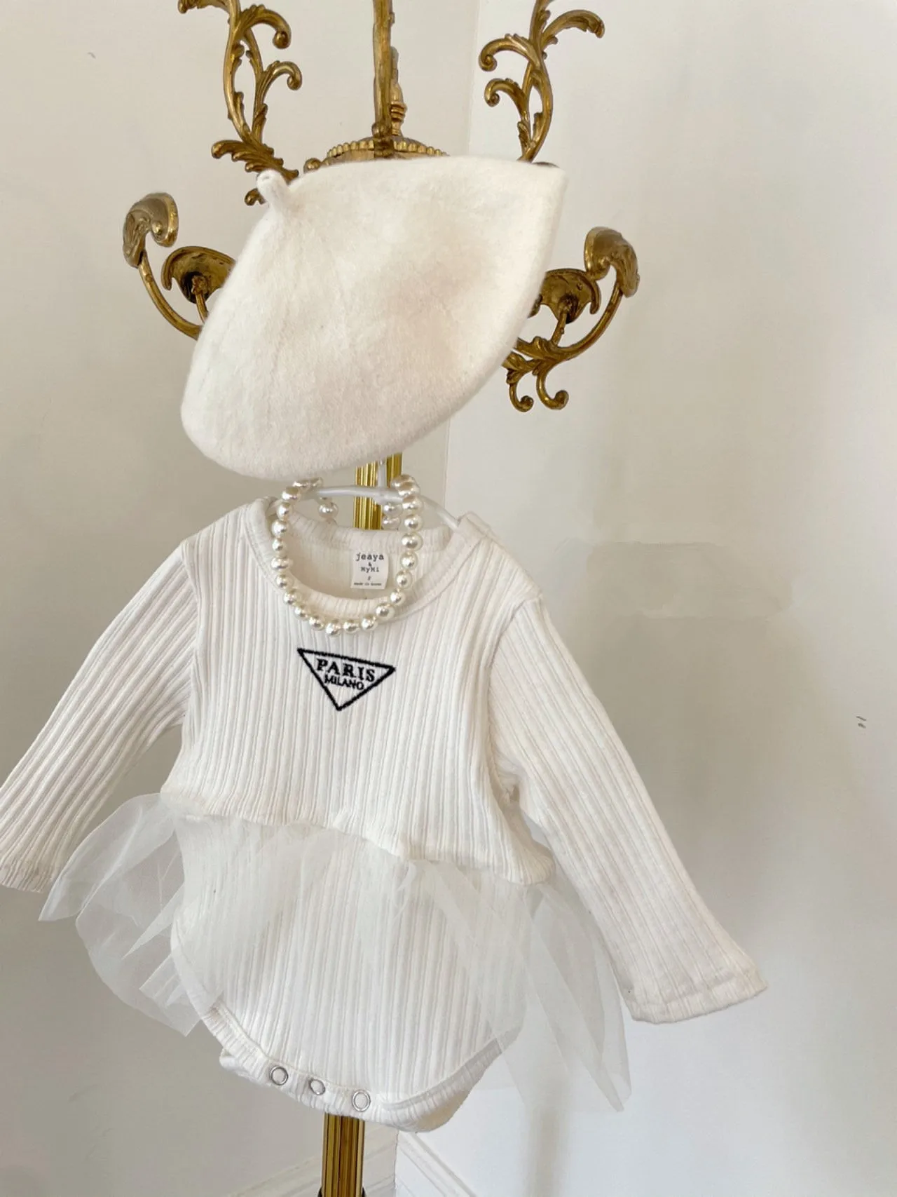 Spring Winter Fall Infant Toddler Long Sleeved Romper Baby Girl Kids Cotton Lace Bubble Skirt Onesie Jumpsuit Children Clothing