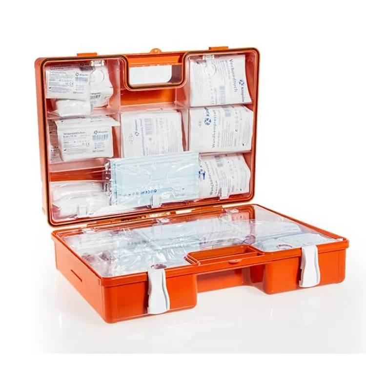 Din 13157 Germany Approved Wall- mounted ABS First Aid Box Medical First Aid Kit for official business