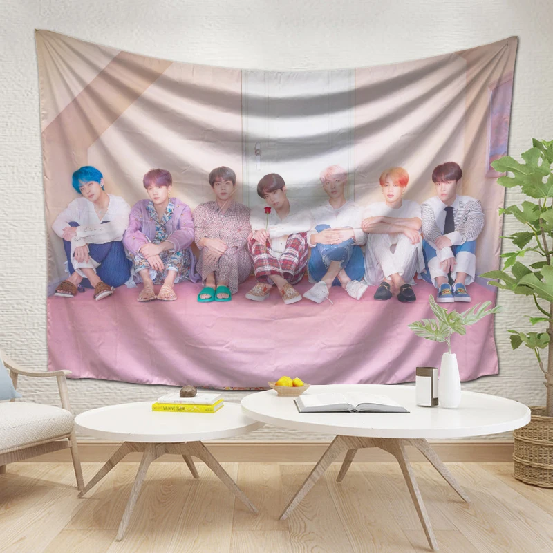 Корейский красивый гобелен для спальни корейские звезды хиппи BTS гобелены настенные