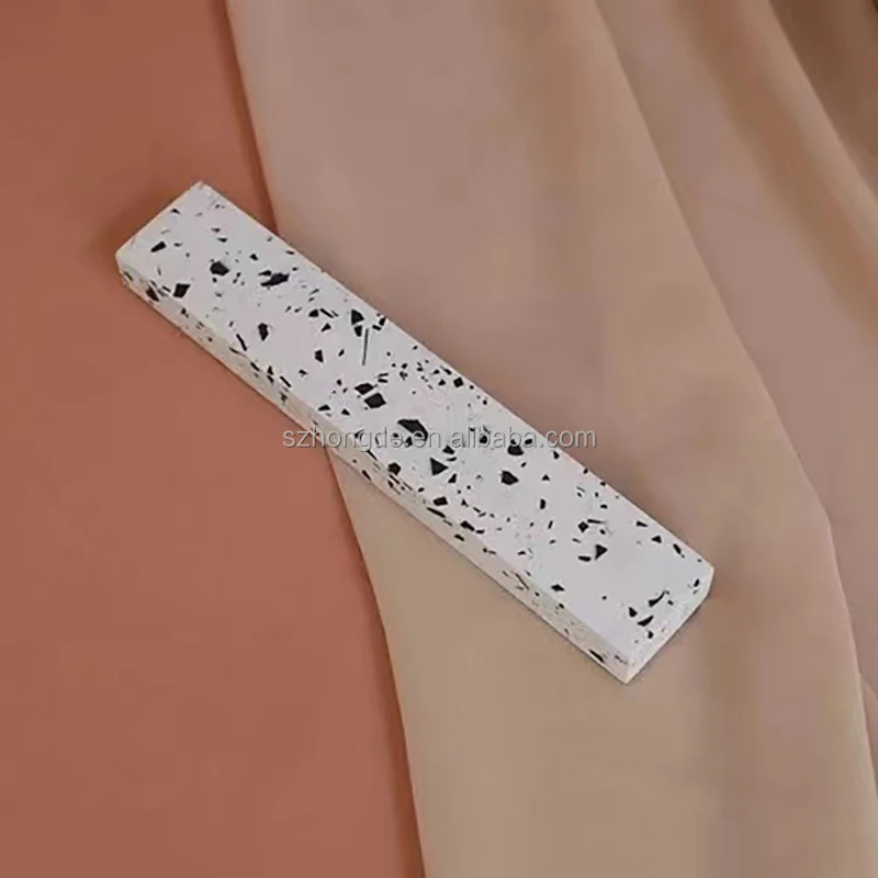 Customized size logo marble terrazzo stone judaica scroll case mezuzah