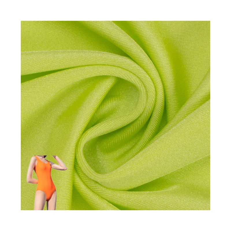 
Nylon knitted spandex sweat wicking quick drying sports T-shirt fabric stretch plain textured swimwear fabric 