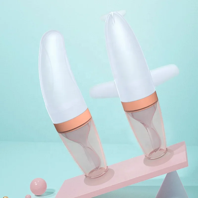 New Arrival Biberons Portable Wholesale Biberones Bebe Silicone Baby Feeder Spoon Feeding Bottle