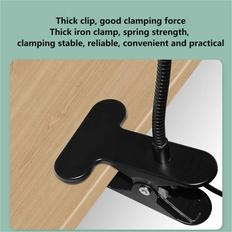 Portable Light Reading Warm/White USB Plug Gooseneck Flexible Table Lamp Remote Switch Control Clip Clam Lights for Reading